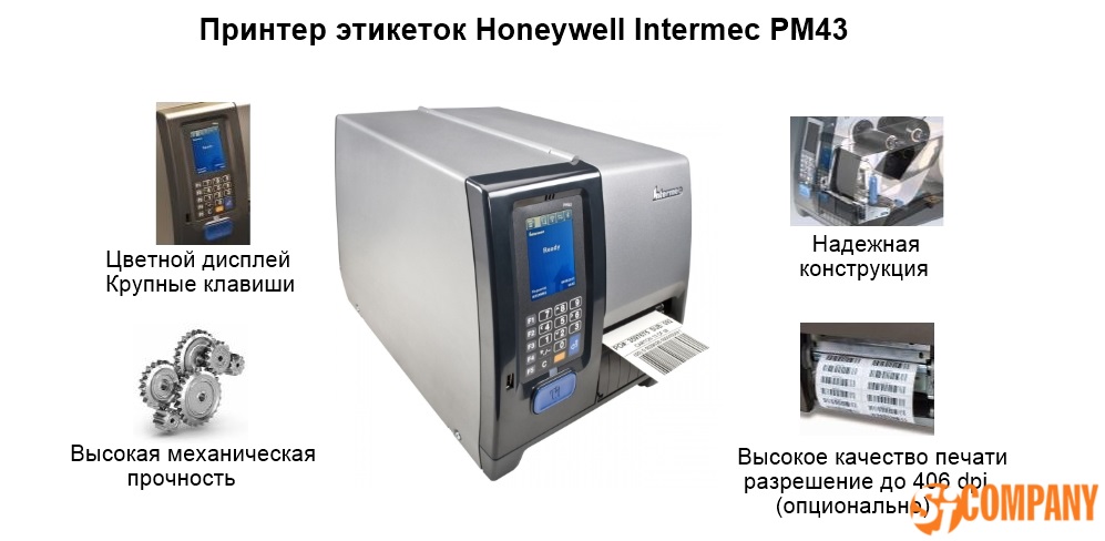 Инфографика для промышленного принтера Honeywell Intermec PM43 Инфографика для промышленного принтера Honeywell Intermec PM43