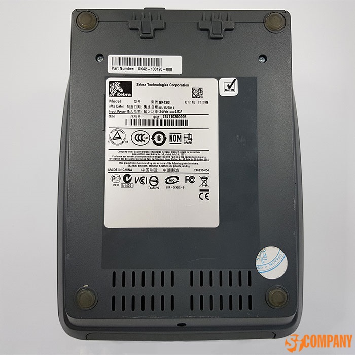 Термотрансферный принтер Zebra GK420t вид снизу